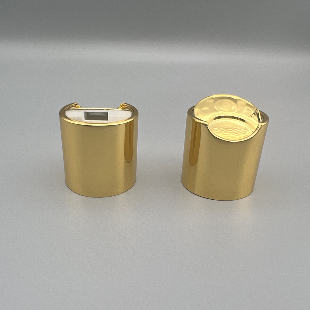 24/410 UV gold disc top cap/press cap